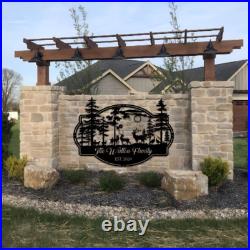 Custom Deer and Turkey Metal Wall Art, Deer Forest, Metal Name Signs Personalized Custom Deer and Turkey Metal Wall Art, Deer Forest, Metal Name Signs Personalized