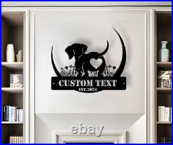 Custom Dog Metal Sign, Personalized Dog Lover Name Sign Home Decor, Home Decor