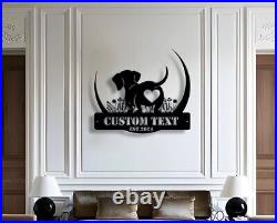 Custom Dog Metal Sign, Personalized Dog Lover Name Sign Home Decor, Home Decor