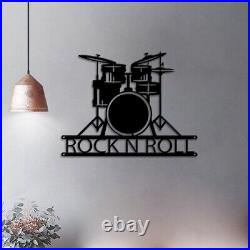 Custom Drummer Name Metal Sign, Drummer Metal Wall Art, Gifts for Musicians