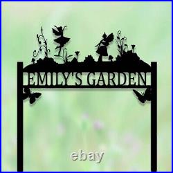 Custom Fairy Garden Sign, Metal Fairy Garden Stake, Personalized Garden Sign