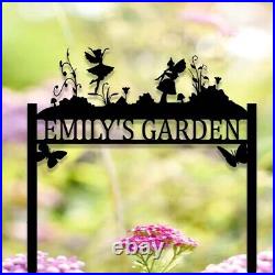 Custom Fairy Garden Sign, Metal Fairy Garden Stake, Personalized Garden Sign