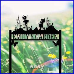 Custom Fairy Garden Sign, Metal Fairy Garden Stake, Personalized Garden Sign