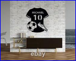 Custom Football Player Metal Sign, Personalized Football Player Name Sign Decor