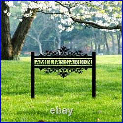 Custom Garden Sign with Stake, Personalized Garden Stake, Metal Garden Sign