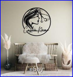 Custom Hair Dresser Metal Sign, Personalized Hair Stylist Name Sign, Gift