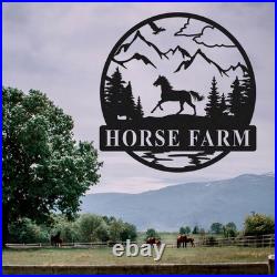 Custom Horse Name Metal Sign Personalized Ranch & Farm Wall Decor