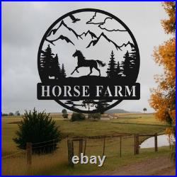 Custom Horse Name Metal Sign Personalized Ranch & Farm Wall Decor
