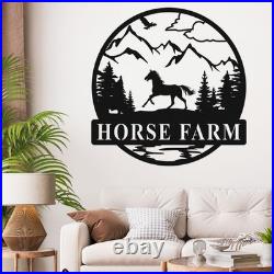 Custom Horse Name Metal Sign Personalized Ranch & Farm Wall Decor