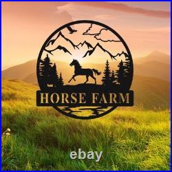 Custom Horse Name Metal Sign Personalized Ranch & Farm Wall Decor
