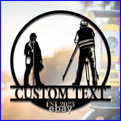 Custom Land Surveyor Metal Sign, Surveyor Gift, Survey Technician, Surveyor Enginee