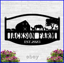 Custom Metal Farm Sign, Personalized Farm Name Sign, Custom Farm Sign, Gift for Dad