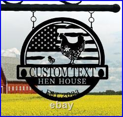 Custom Metal Signs, Chicken Coop Sign, Personalized Chicken Farm Sign, Farm Lover
