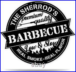 Customized BBQ Cutout Metal Sign Vintage Style Low & Slow Ready to Hang/Mount