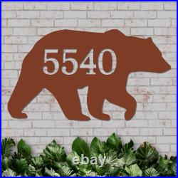 Decorative Bear House Number Sign Decorative Bear House Number Sign