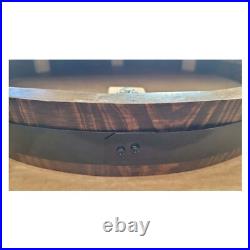 Deutschland Flag with Eagle Crest Germany Wood Barrel Head Hanging Wall Decor