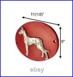 Dog Sign Silhouette of Great Dane on Metal Wall Plaque Vintage Kennel Decor Dog Sign Silhouette of Great Dane on Metal Wall Plaque Vintage Kennel Decor