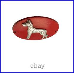 Dog Sign Silhouette of Great Dane on Metal Wall Plaque Vintage Kennel Decor Dog Sign Silhouette of Great Dane on Metal Wall Plaque Vintage Kennel Decor