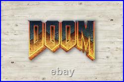 Doom 64 Wall Art Metal Sign Logo 27.09x16.43 Old School FPS Shooter PC Game