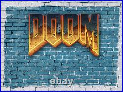 Doom 64 Wall Art Metal Sign Logo 27.09x16.43 Old School FPS Shooter PC Game