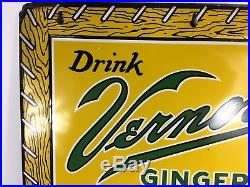 Drink VERNORS Ginger Ale, Original Vintage Metal Sign, Chalkboard