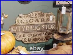 Drug Store Metal Sign Vintage Antique Style Wall Decor