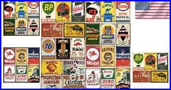 Durable Vintage-Inspired Metal Signs 24-Piece Wall Decor for Garage & Lounge