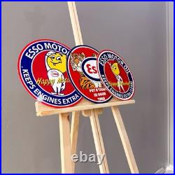 Esso Motor Oil Vintage Metal Sign Set of 3 30 cm / 11.8 Petrol Decor
