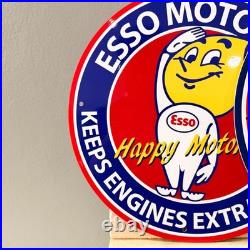 Esso Motor Oil Vintage Metal Sign Set of 3 30 cm / 11.8 Petrol Decor