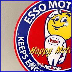 Esso Motor Oil Vintage Metal Sign Set of 3 30 cm / 11.8 Petrol Decor