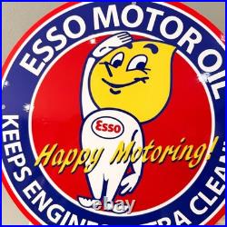 Esso Motor Oil Vintage Metal Sign Set of 3 30 cm / 11.8 Petrol Decor