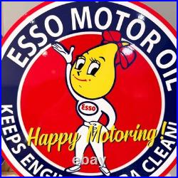 Esso Motor Oil Vintage Metal Sign Set of 3 30 cm / 11.8 Petrol Decor