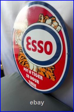 Esso Put a Tiger in Your Tank Red Edition Vintage Metal Sign 50 cm (19.7)