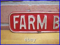 FARM BUREAU MEMBER Vintage Embossed Metal Sign Farm Feed Seed Store Advertising