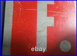 F. W. WOOLWORTH Rare VINTAGE ORIG METAL DOUBLE SIDED ADVERTISING SIGN 14 INCHES