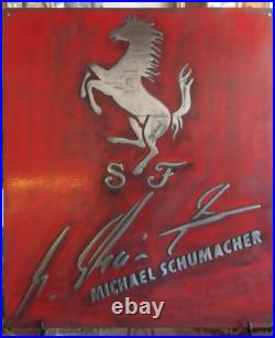 Ferrari Vintage Garage Metal Sign 20x24 Handmade Cast Aluminum Relief