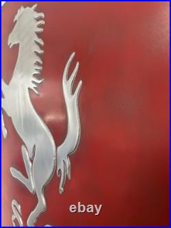 Ferrari Vintage Garage Metal Sign 20x24 Handmade Cast Aluminum Relief