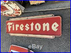 Firestone Metal Sign Vintage Original