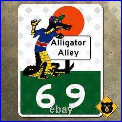 Florida Alligator Alley highway mile marker 69 road sign Everglades 20x15