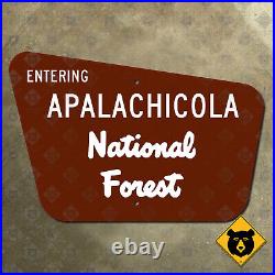 Florida Entering Apalachicola National Forest highway sign Allegheny 30x20