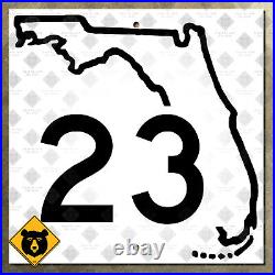 Florida State Road 23 route highway marker sign Jacksonville 1948 12x12