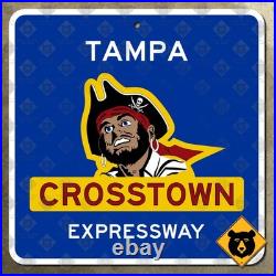 Florida Tampa Crosstown Expressway pirate Gaspar highway marker road sign 12x12