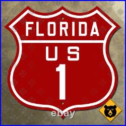 Florida US Route 1 road sign Overseas Highway marker Key West Miami 16x16