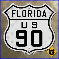 Florida US Route 90 highway shield road sign Tallahassee Jacksonville 24 in