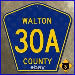 Florida Walton County Road 30A highway route marker sign 18x18 1977