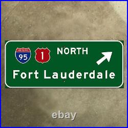 Florida interstate 95 US 1 Fort Lauderdale highway road guide sign 1957 Ft 40x16