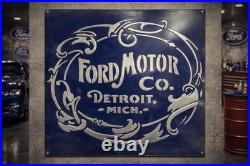 Ford Metal Sign Hand Cast Aluminum Relief Wall Art 20x24 Vintage