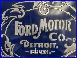 Ford Metal Sign Hand Cast Aluminum Relief Wall Art 20x24 Vintage