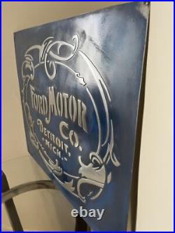Ford Vintage Metal Sign Hand Cast Aluminum Relief Wall Art Garage Decor