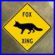 Fox_crossing_warning_highway_marker_road_sign_vixen_kit_foxes_wildlife_16x16_01_hiw